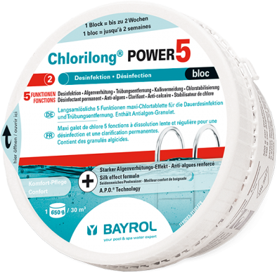 BAYROL Chlorilong® POWER 5 BLOC – 0,65 kg