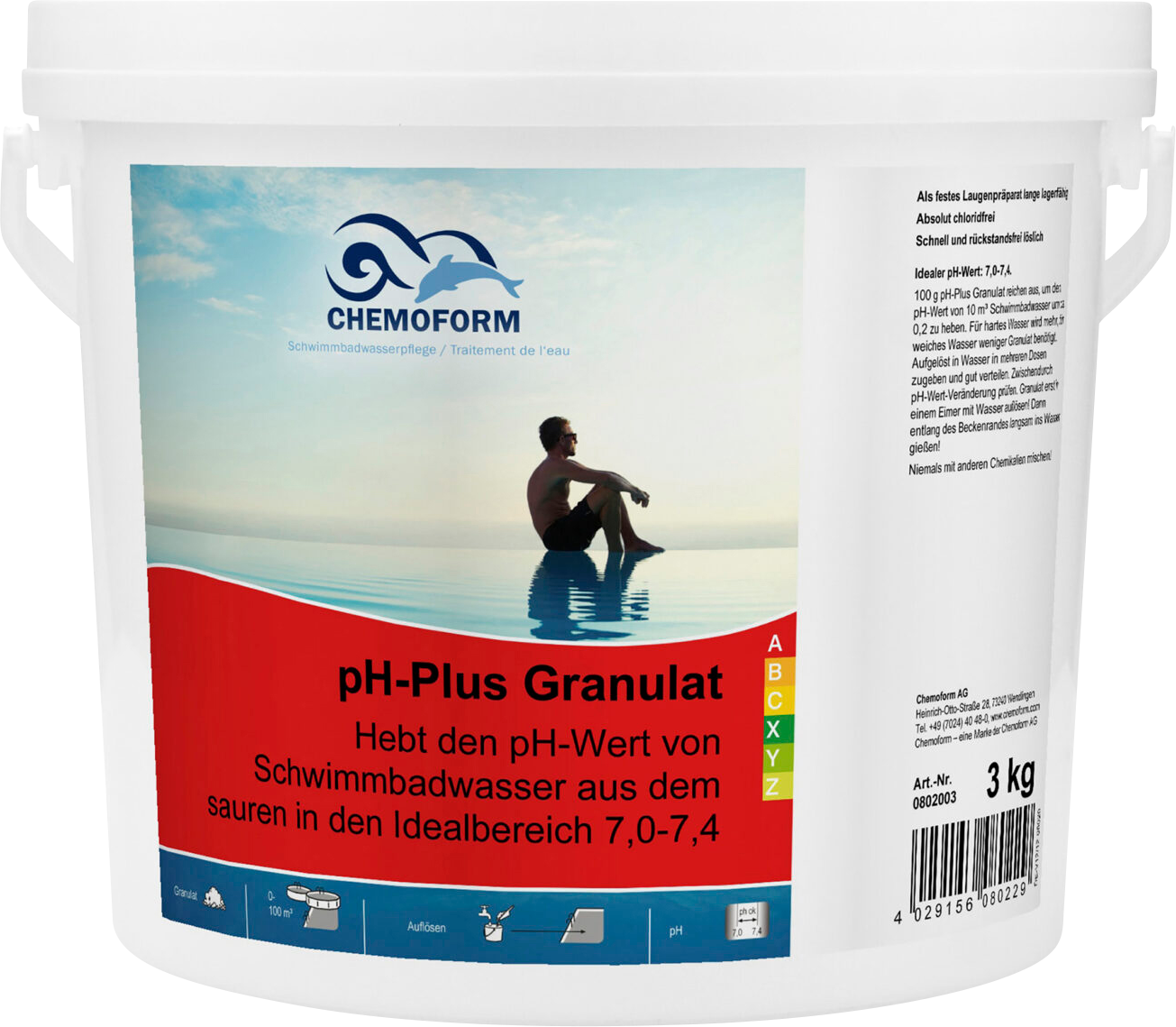 CHEMOFORM pH-Plus Granulat – 3 kg