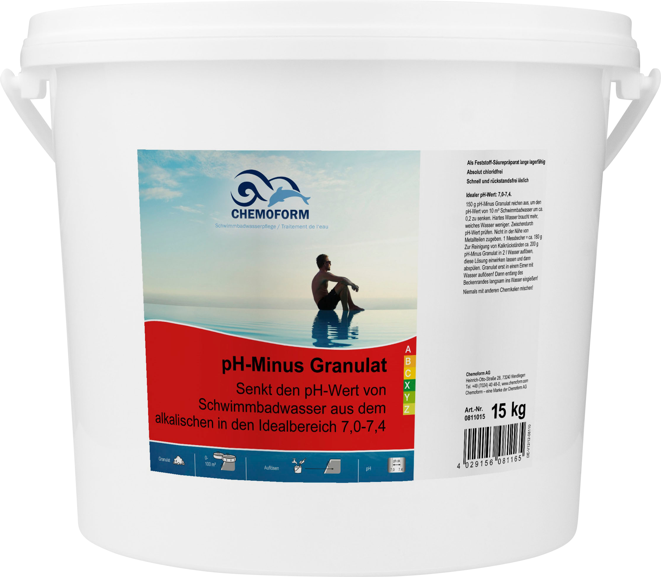 CHEMOFORM pH-Minus Granulat – 15 kg